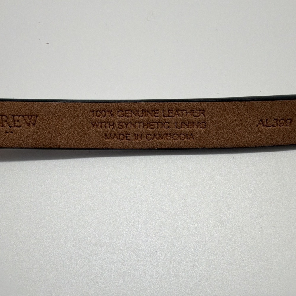 J.CREW Women's Leather Skinny Leopard Animal Print Belt Calf Hair S - Picture 5 of 5